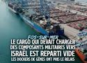 Un cargo repart de Fos-sur-Mer sans armes pour Israël